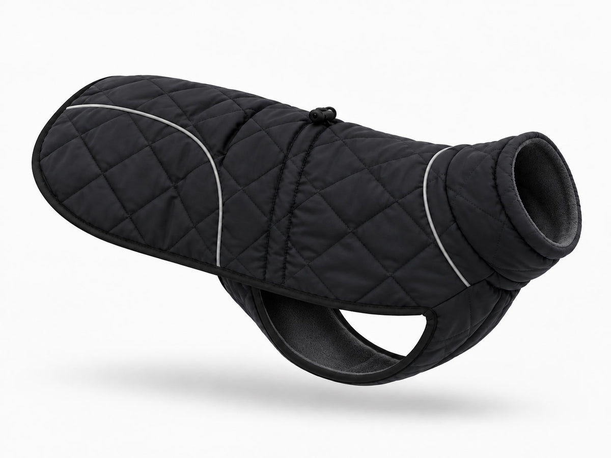 Abrigo acolchado negro para perro NOVURA Black Edition